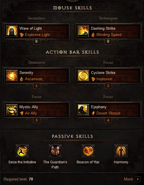 lod wave of light monk build
