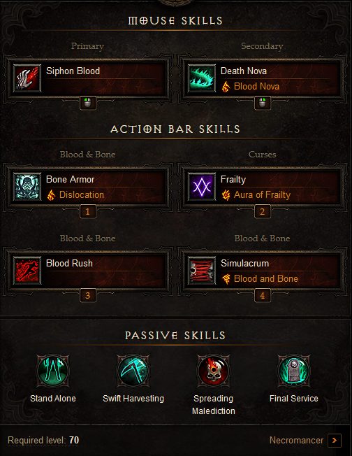 tragoul death nova necromancer build